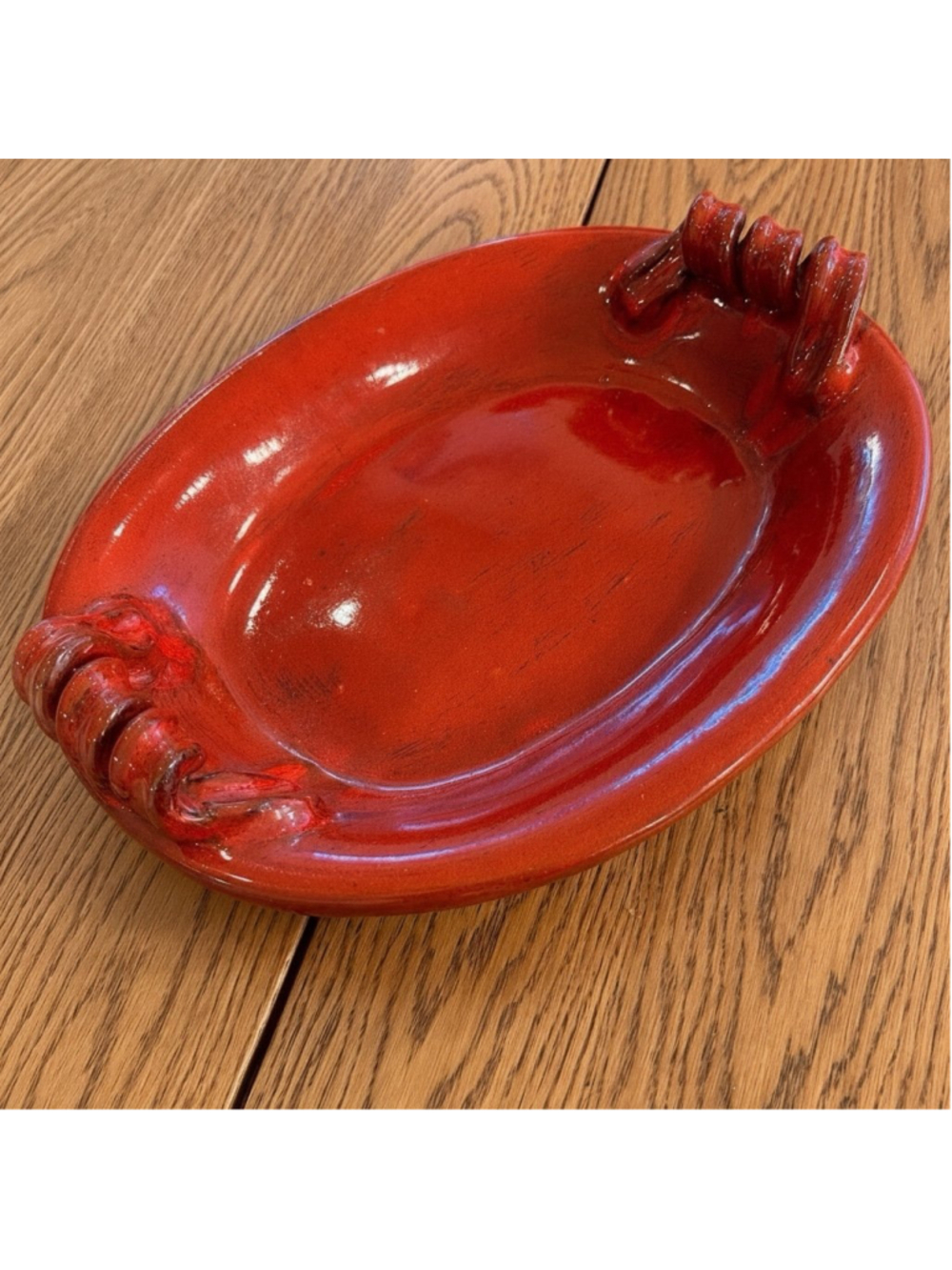 Fortunata Tuscany Italy Red Pottery 18" Hug Centerpiece Bowl Vintage